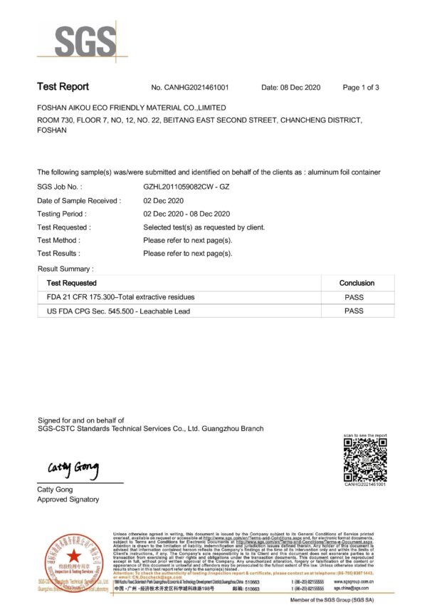 FDA Certificate - 2